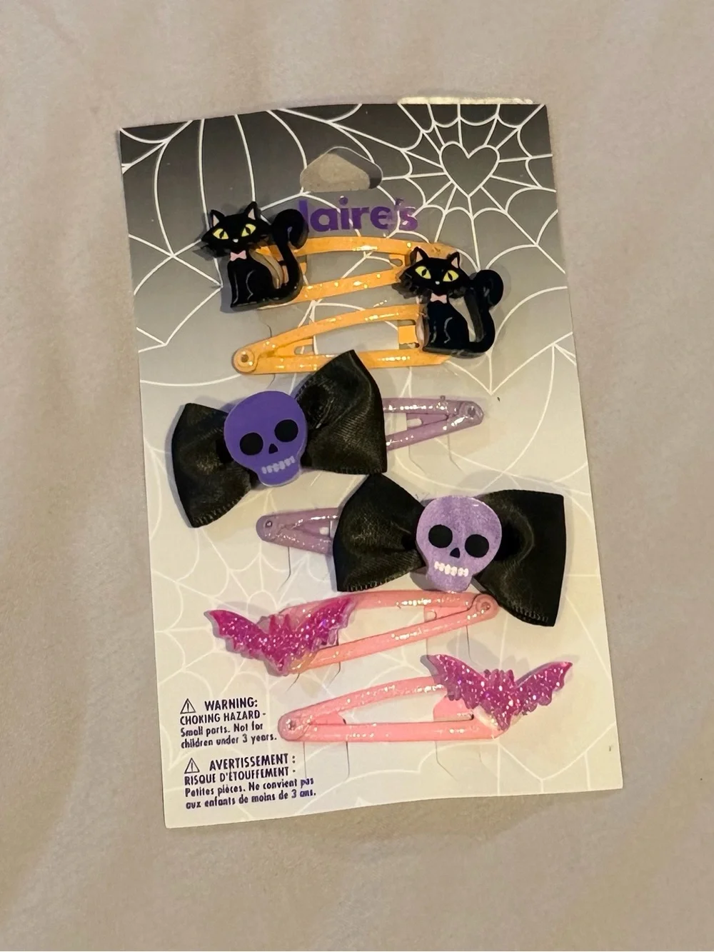 Claire's Kids Pumpkin Headband Hair Clip Stud Earrings Halloween Set